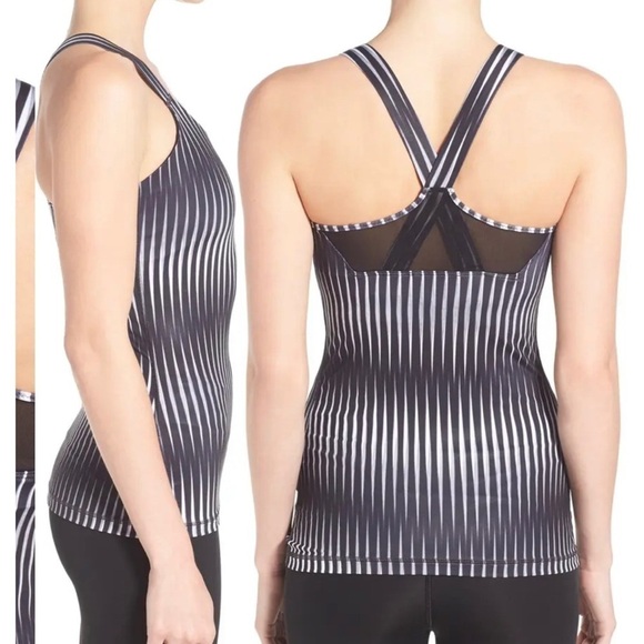 Ivy Park V-Back Mesh Inset Tank SZ S - Picture 2 of 6